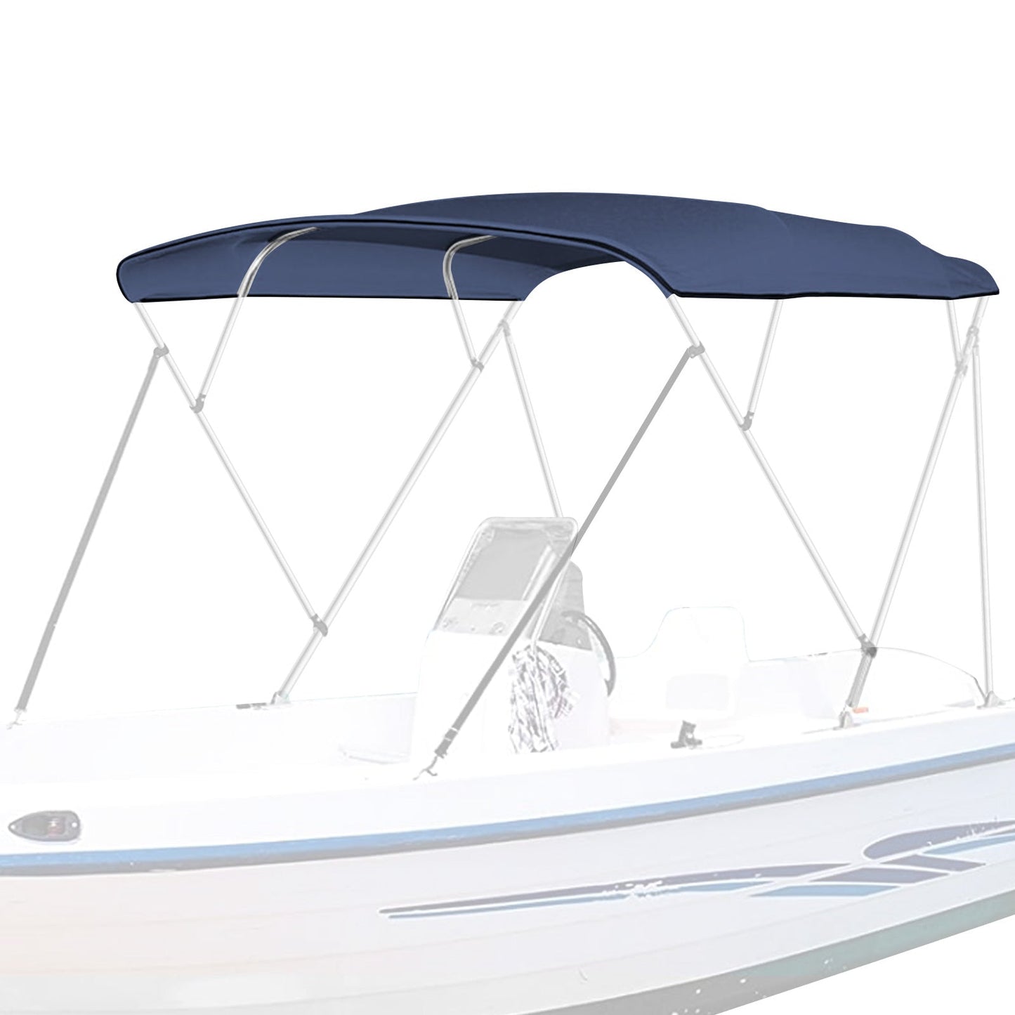 4 Bow Bimini Top Replacement Canvas Navy (Canvas Only) - Leader Covers