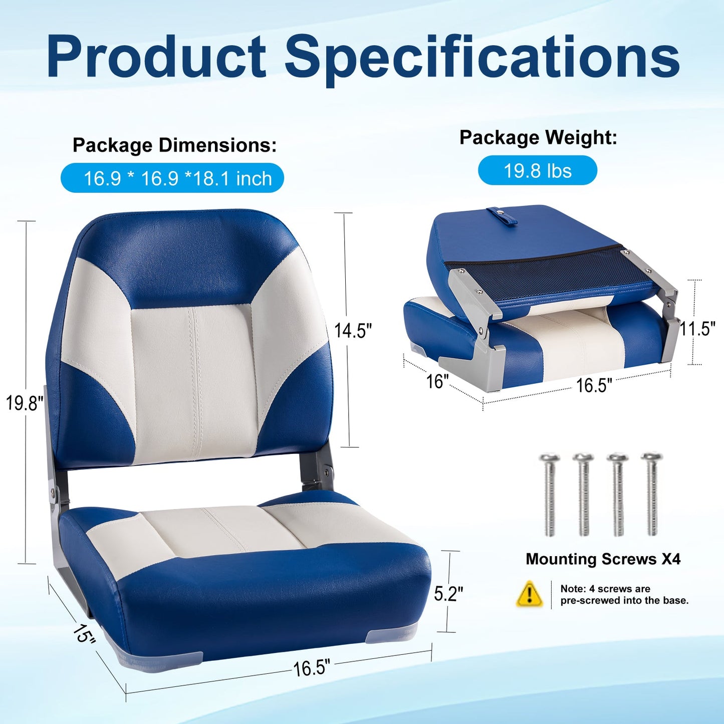 Low Back Boat Seats Double Pack Pro (2 Piece)