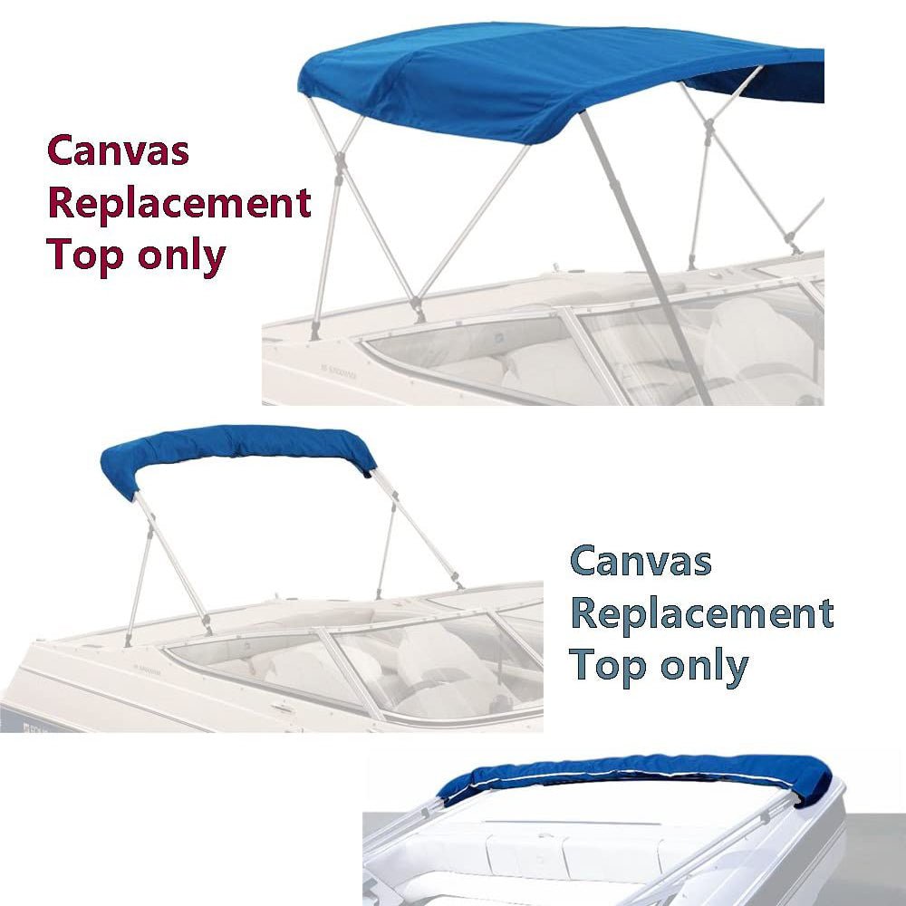 4 Bow Bimini Tops Replacement Canvas Cover (Canvas Only) Blue - Leader Covers