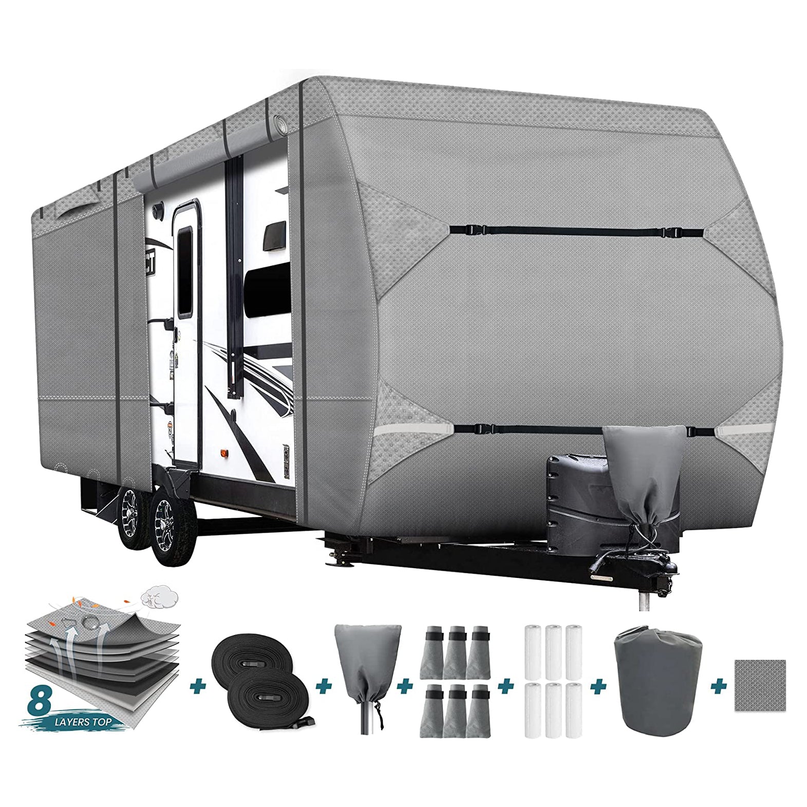 RV Covers | Travel Trailer Camper Covers Winter Waterproof 8 Layers
