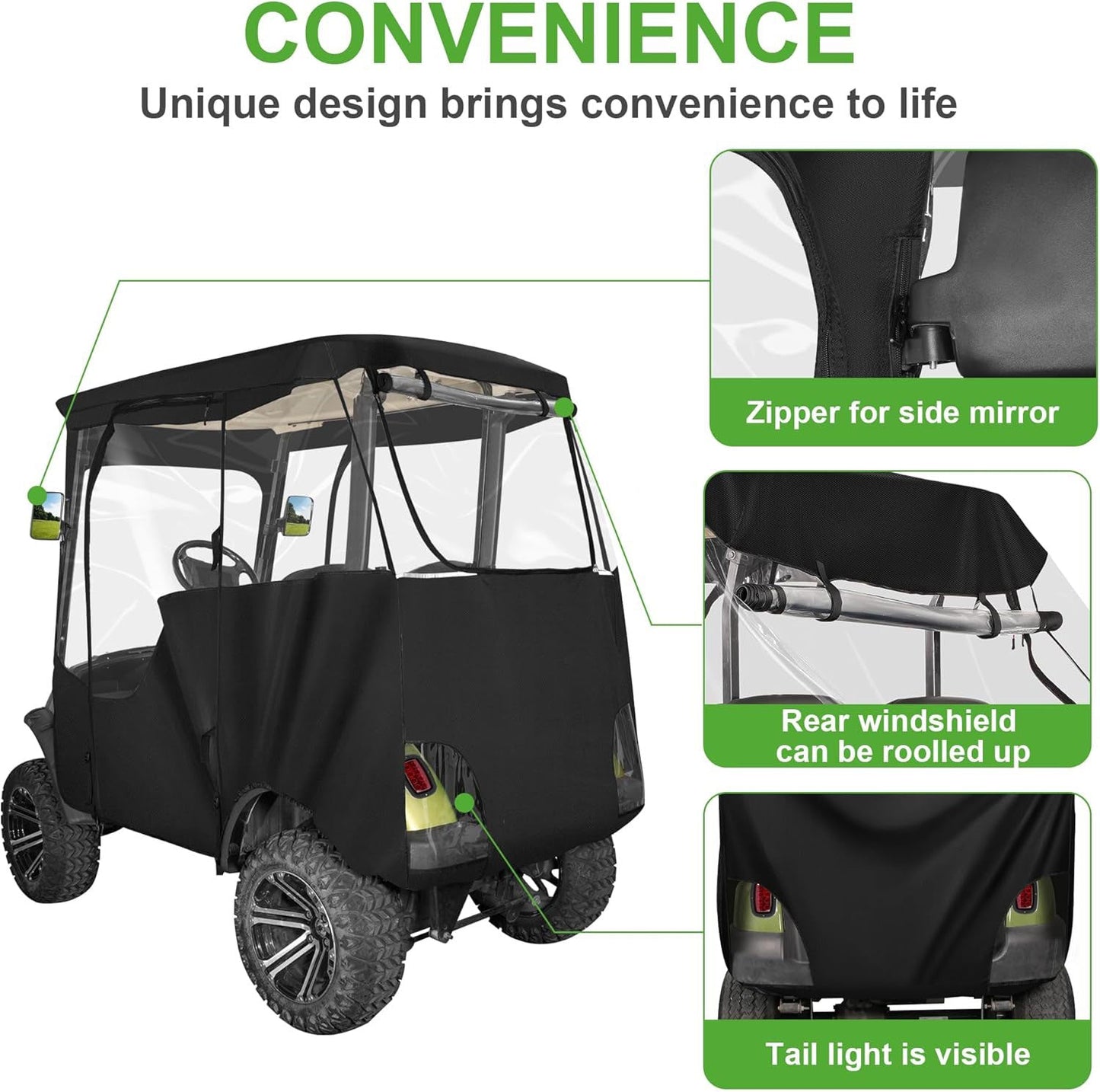 2 - 4 Person Golf Cart Enclosure Cover - Leader Covers