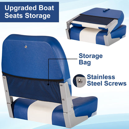 Boat Seats | Low Back Boat Seats with Boat Caddy Storage Bag 2 Packs