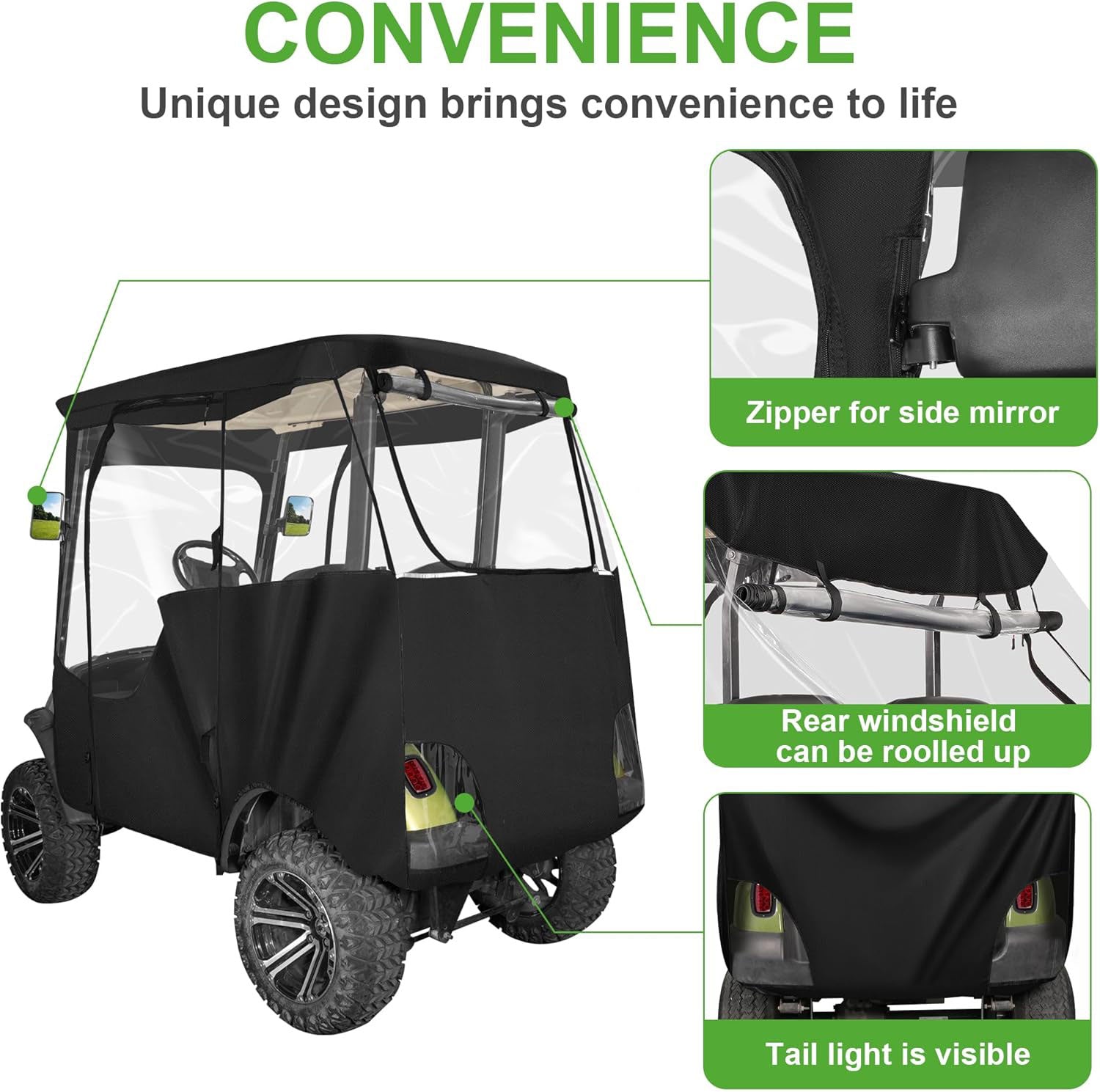 Golf Cart Enclosure | Deluxe 2-4 Person Golf Cart Enclosure Covers