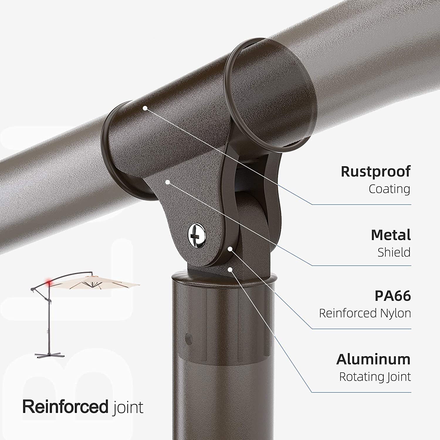 10 Feet Patio Umbrella Offset Outdoor Cantilever