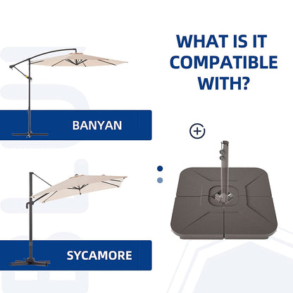 10 Feet Patio Umbrella Offset Outdoor Cantilever - Leader Covers