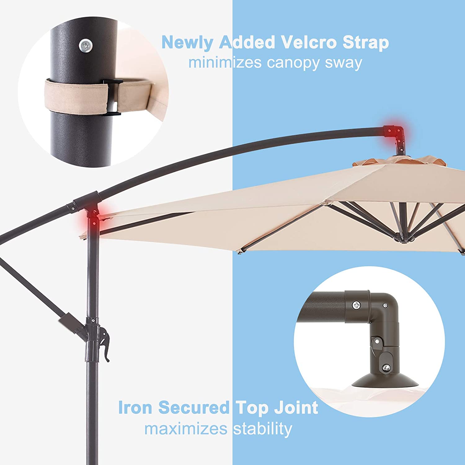 10 Feet Patio Umbrella Offset Outdoor Cantilever - Leader Covers