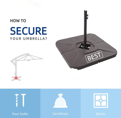 10 Feet Patio Umbrella Offset Outdoor Cantilever - Leader Covers