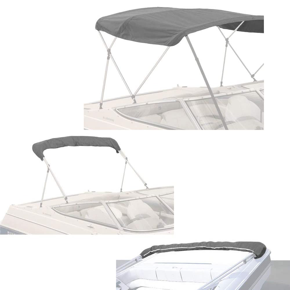 3 Bow Bimini Tops Replacement Canvas Cover (Canvas Only) Gray - Leader Covers