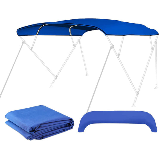 Boat Bimini Top | 4 Bow Bimini Boat Tops Replacement Canvas Cover Blue