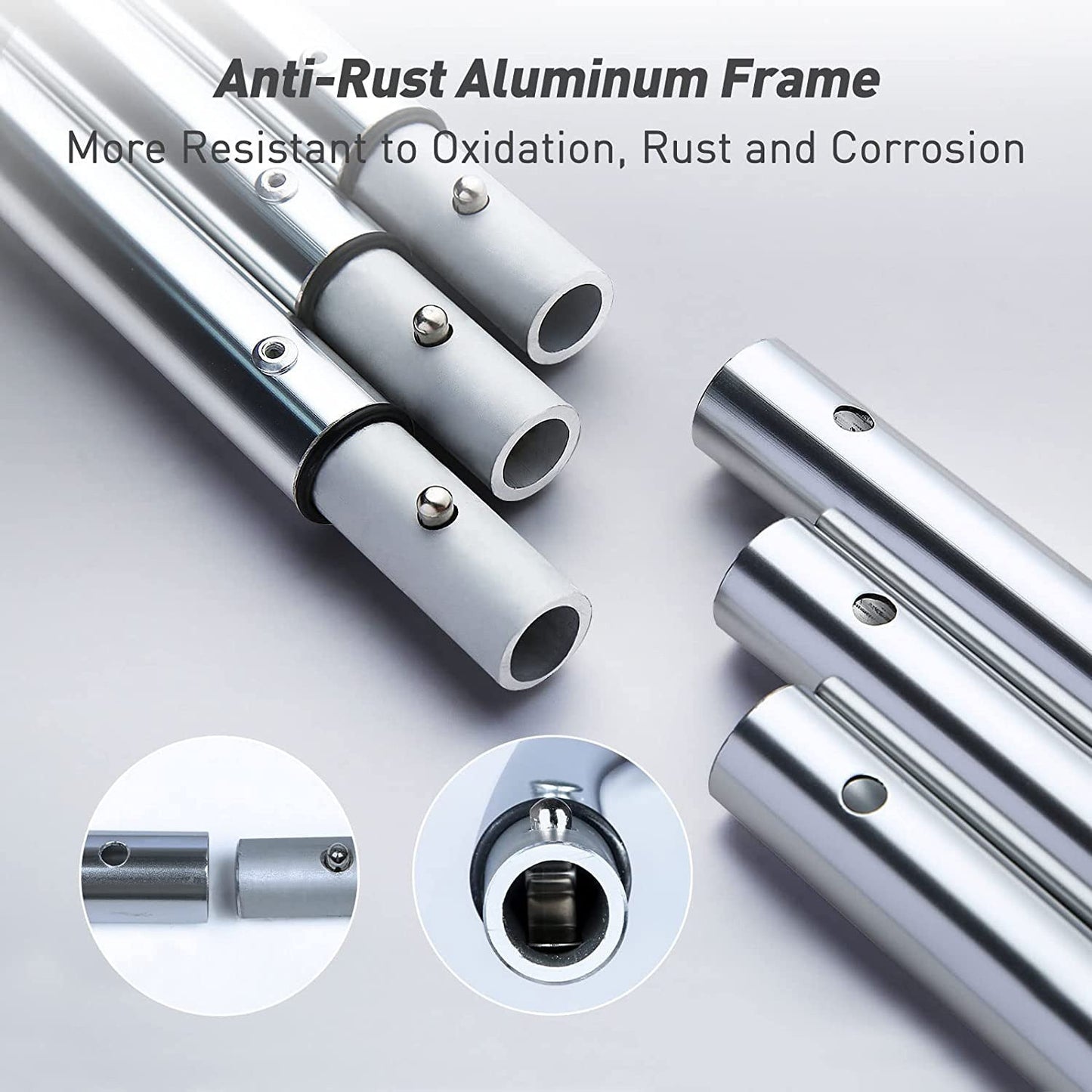 4 Bow Bimini Top Blue with Rear Support Poles - Leader Covers