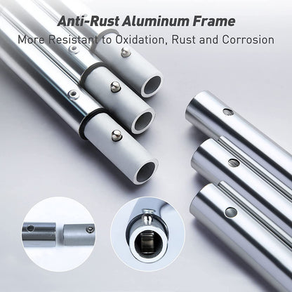 4 Bow Bimini Top Blue with Rear Support Poles - Leader Covers