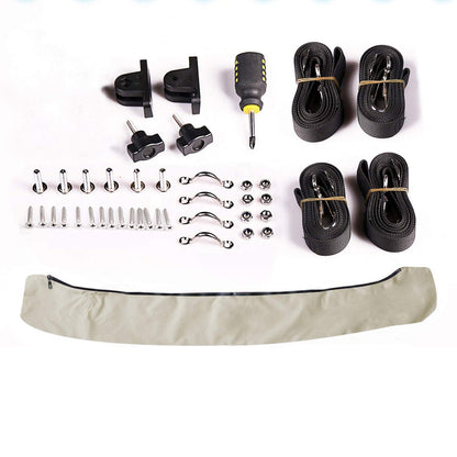 4 Bow Bimini Top Gray with Rear Support Poles - Leader Covers