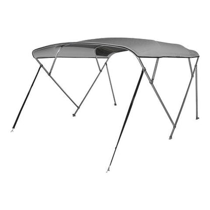 4 Bow Bimini Top Gray with Rear Support Poles - Leader Covers