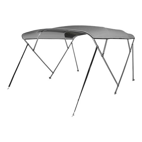 4 Bow Bimini Top Gray with Rear Support Poles - Leader Covers