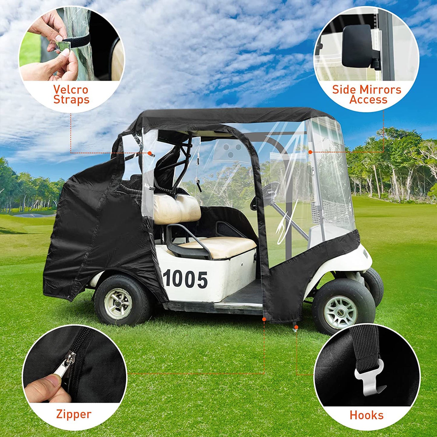 2-4 Person Golf Cart Enclosure Cover