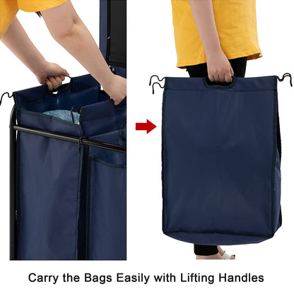 Laundry Sorter Cart with Ironing Board Blue - Leader Covers